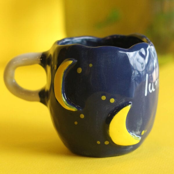 Tasse Faite Main Avec Anse "Lunatic" - Divine Vibes
