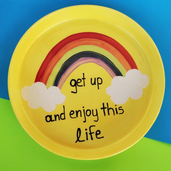 Jaune Assiette Arc en Ciel - Divine Vibes