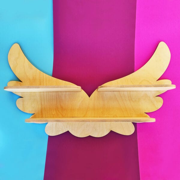 Wooden Shelf White “Angel Wings” - Divine Vibes