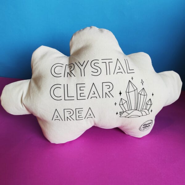Μαξιλάρι από Καραβόπανο Σύννεφο “Crystal Clear Area” - Divine Vibes