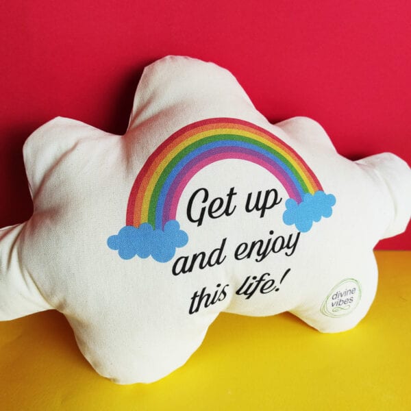 Coussin en Toile “Get Up and Enjoy this Life” - Divine Vibes