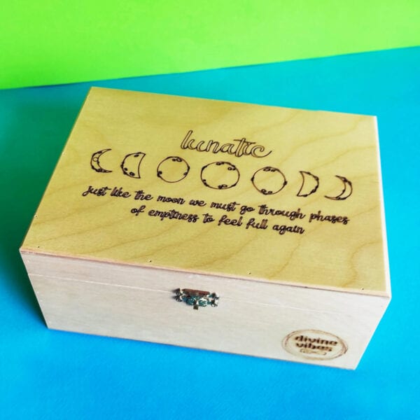 Wooden Box “Lunatic” - Divine Vibes