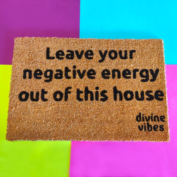 Χαλάκι Εισόδου “Imperial” (Ποδόμακτρο) “Leave your Negative Energy” - Divine Vibes